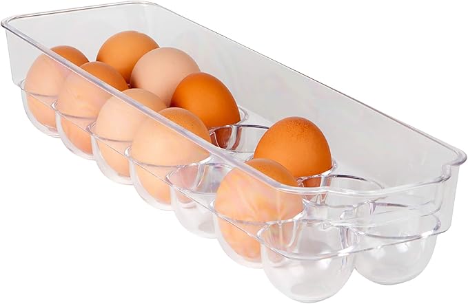 Dial Industries Fridge Egg Storage Holder, 14 Egg Container with Lid