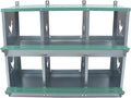 HOSTIC Green Chicken Nesting Box 6 Compartments Metal Laying Boxes for Chicken Hens Poultry Ducks Wall Mount Nest Box for Chicken Coop