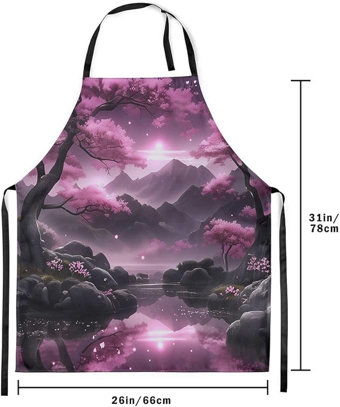 jejeloiu Cartoon Cats Apron for Women Men 26"x31"