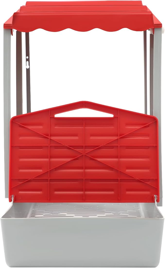 Chicken Nesting Box, 3 Compartments PP Nesting Box, Wall Mountable Nesting Boxes with Inclined Top, Drain Holes & Resting Platform for Chicken and Poultry to Collect Eggs