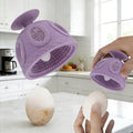 Layver Egg Brush Cleaner, Egg Cleaner Scrubber for Fresh Eggs, Silicone Egg Washer, Multipurpose Washing Egg Tool for Fruits and Vegetables (Purple)