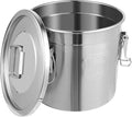 5.5Gal 304 Stainless Steel Airtight Canister,Metal Bucket Large Stainless Steel Canisters - Locking Clamp & Airtight Lids - Dog Food/Bird Seed/Coffee Storage Container
