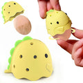 Dinosaur Egg and Vegetable Washer, 2.17 Inches, Food-Grade BPA-Free, Yellow (1, Yellow)