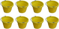 8 Quart / 2 Gallon Yellow Poly Resin Farm/Ranch/Home/Shop Utility Bucket Pail - Pack of (8)