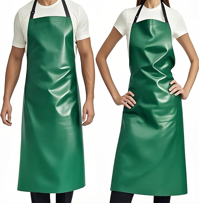 GoldPig Heavy-Duty Waterproof Apron, Chemical Resistant Rubber Vinyl for Industrial, Lab, Kitchen, Butcher & Grilling (40")