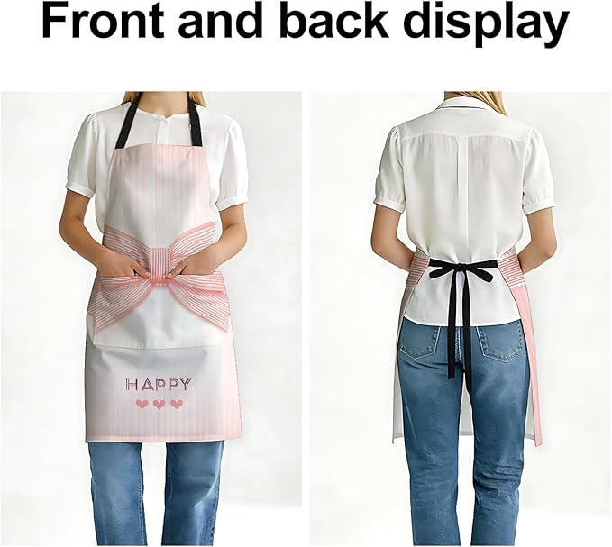 Apron Adjustable Waterproof with Two Deep Pockets Wowen men for Summer BBQ Pool Parties & Resorts