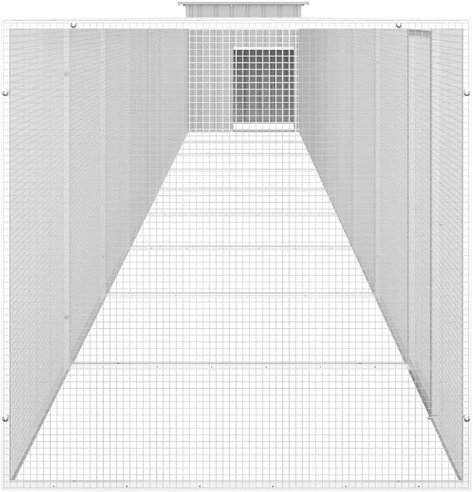Extra Large Chicken Cage, Expandable Galvanized Steel Poultry Run, Secure Outdoor Coop for Backyard Hen Enclosure, Weatherproof Metal Pen