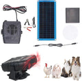 Solar Heater, Chicken Coop Heater for Winter, Solar Powered Greenhouse Heaters, 20W/30W Solar Panel Heaters for Chicken Coop Home Car Greenhouse, Ideal for Drying Heating Pet House (Black-30W)