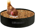 Chicken Dust Bath Tub 28" D * 8" H Dust Bath for Chickens Chicken Coop Cleaner Container Essential Chicken Coop Accessory for Farms, Lawn, Yard and Ducks, Quails
