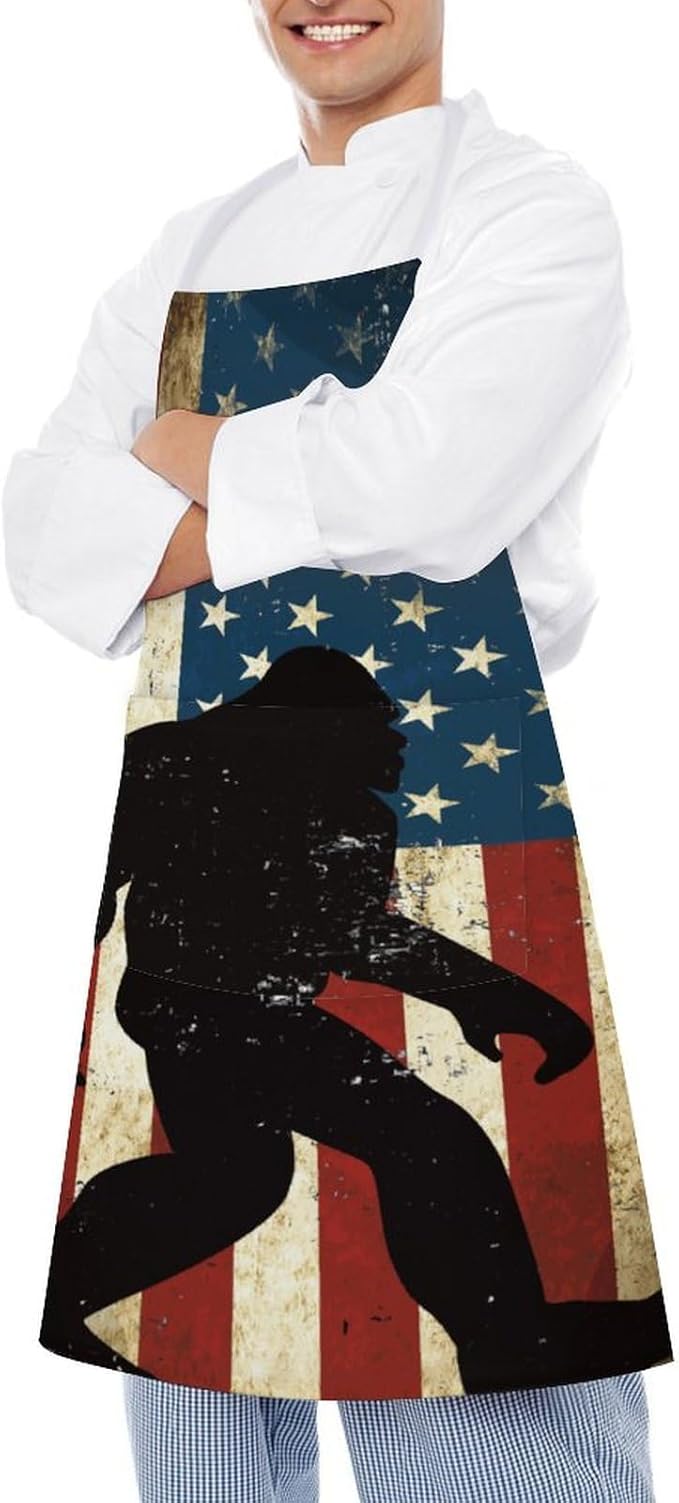 Bahamas Map Flag Apron,Waterproof Unisex Adult Aprons with Pockets Kitchen Baking Aprons