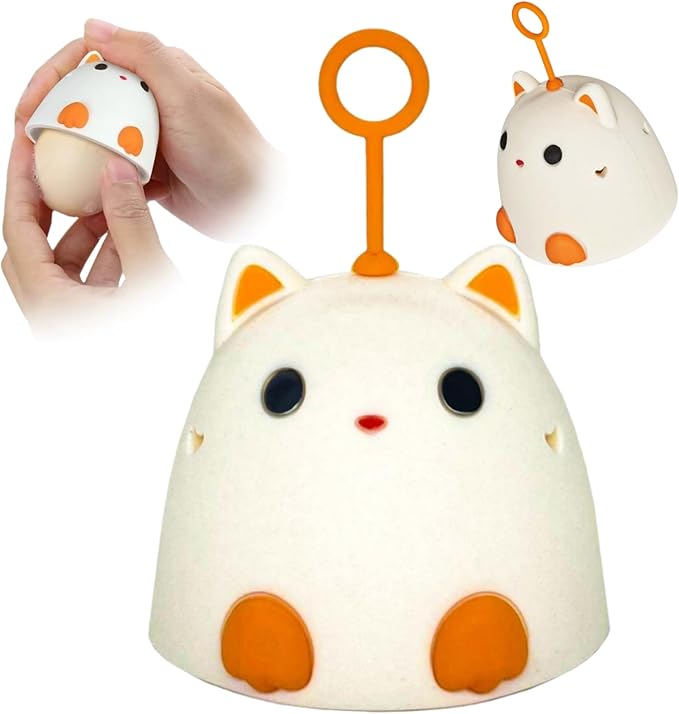 Egg Wash Brush for Fresh Cleaning Eggs Egg Washer The Reusable Egg Scrubber Egg Scrubber is A Cute Cat Shaped Practical Kitchen Gadget (White 2PCS)