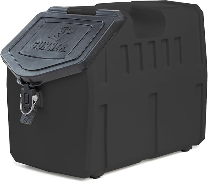 GUNNER 50 lbs Dog Food Storage Container - Waterproof & Airtight Pet Food Bin - Multi-Purpose Container for Dry Food, Corn, Chicken Feed, Treats, Bird Seed, & More - Black