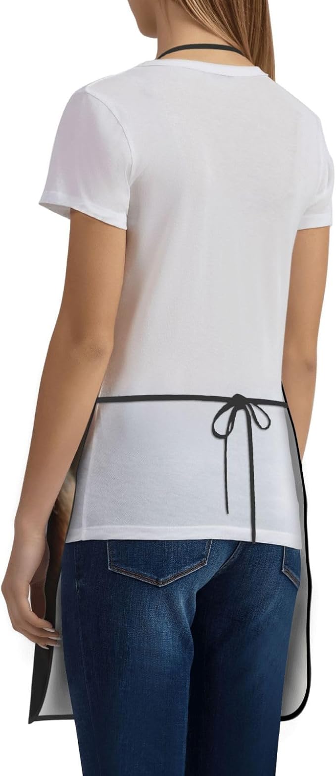 Kitchen Aprons for Men Women Waterproof Apron with 2 Pockets Tropical plants and parrots Apron Adjustable Bib Aprons