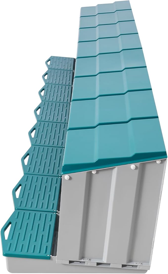 Chicken Nesting Box, 8 Compartments PP Nesting Box, Wall Mountable Nesting Boxes with Inclined Top, Drain Holes & Resting Platform for Chicken and Poultry to Collect Eggs