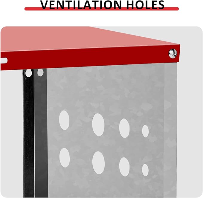 Chicken Nesting Box with Basket,6 Hole Metal Nesting Boxes for Chickens,Large Egg Laying Boxes Chicken Coop Box with Easy Egg Collection,Large Vented Holes, for Chickens, Ducks,Hens 6 Compartment
