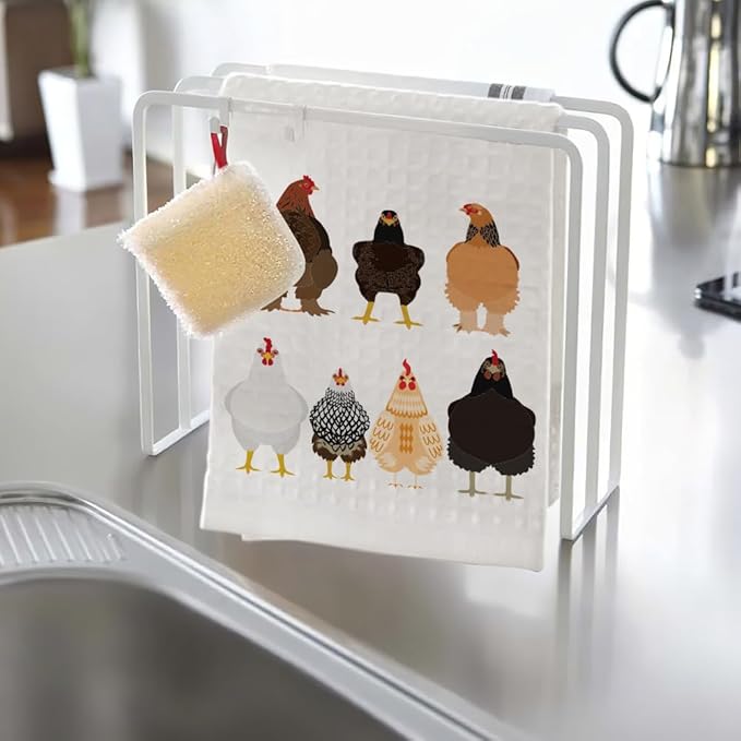 Chicken Kitchen Towels Hand Towels, Chicken Gifts Farmhouse Decor Dish Towels, Funny Chicken Hand Towels for Kitchen, Chicken Lovers Gifts Dishcloth Hand Towel, for Chicken Lover Mom