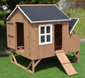 Deluxe Large Wood Chicken Coop Backyard Hen House 4-8 Chickens with 3 Nesting Box