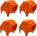 Quail Feeder Ports, NO-Waste, No-Glue Needed, DIY Feeder, Made in USA (Orange)