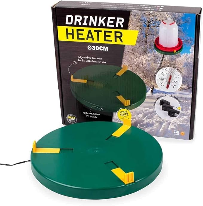 My Favorite Chicken Chicken Water Heater and Deicer - Electric Poultry Waterer for Winter - Portable Design, Freeze Proof Chicken Supplies for Outdoor Use - Water Heater and Warmer for Outside