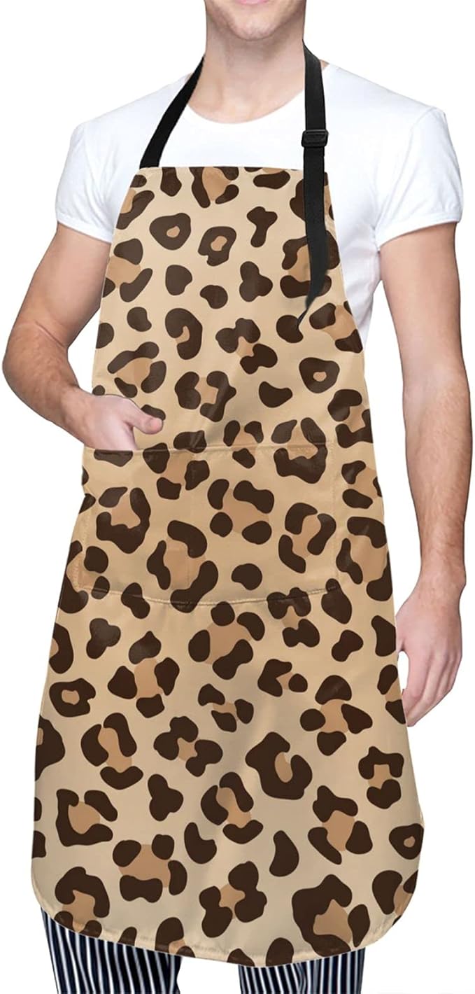 Perinsto Waterproof Apron With 2 Pockets Kitchen Chef Aprons Bibs For Cooking Baking Painting Gardening Grooming