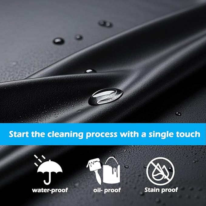 Waterproof Rubber Vinyl Apron 40 Inch Heavy Duty Adjustable Bib for Men Women Kitchen Cooking Lab Dishwashing Black