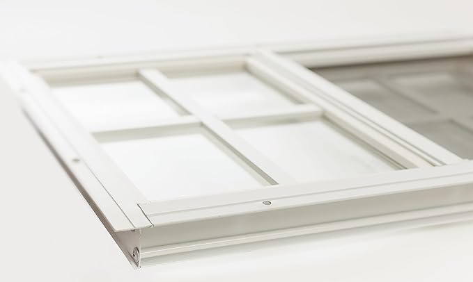Shed Windows 12x18 (1-Pack) | Sliding Windows with Tempered Glass & Screens | Flush Mount, Brown Aluminum Frames for Sheds, Chicken Coops & Playhouses