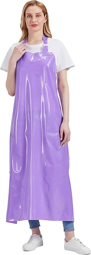 Nanxson TPU Waterproof Apron Lightweight Work Apron with Adjustable Buckle for Pet Bathing,Dishwashing,Butchers,Housework