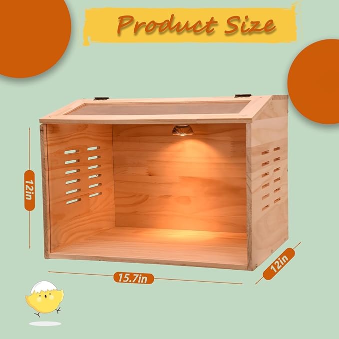 Brooder Box for Chicks, Chicken Brooder Box, Chicken Heater, Poultry Brooder with Heaters for Baby Chicks, Ducks, Quail Birds