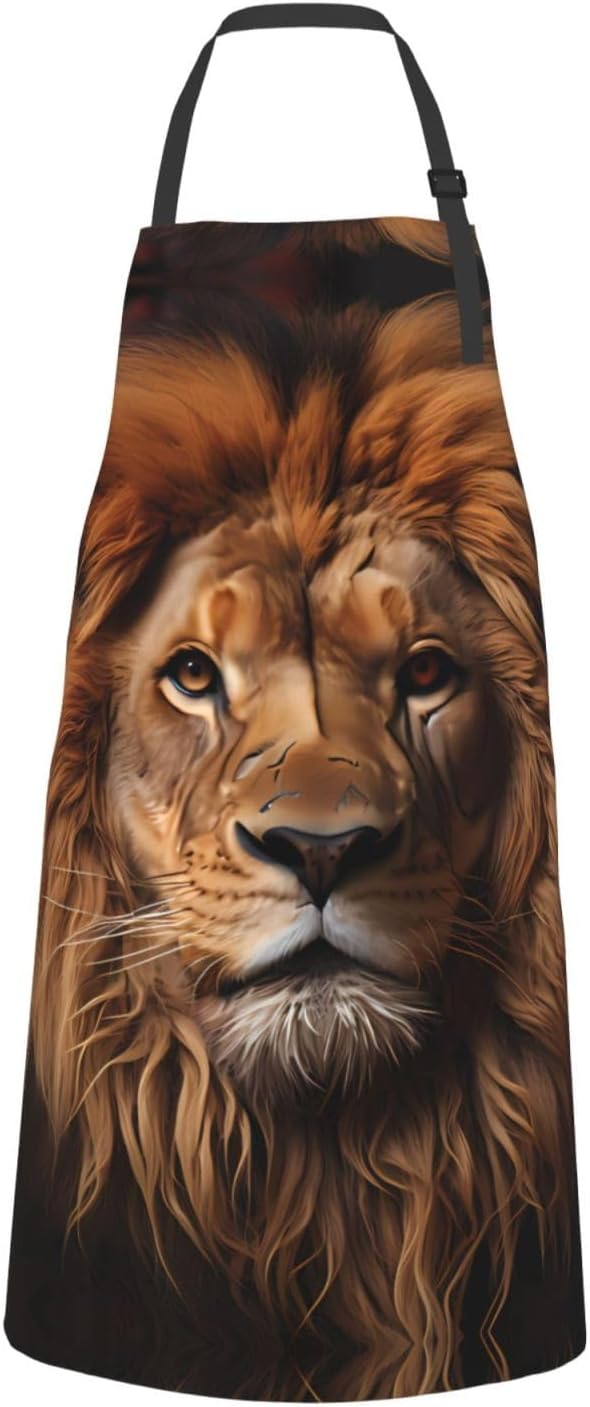 Tyrannosaurus rex Heavy Duty Waterproof Apron with Pockets for AdultsResistant Grilling, Gardening, Painting