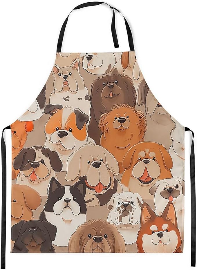 jejeloiu Cartoon Cats Apron for Women Men 26"x31"
