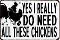 Funny Vintage Metal Chicken Sign, Chicken Decor for Coop Farmhouse