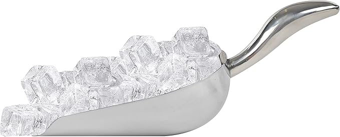 LEMONSODA Stainless Steel Utility Ice Scoop - 12 Ounces - Rustproof Metal - Great for Bar, Ice, Flour, Coffee, Containers - Bar Ice Scoop, Dry Bin, Dry Goods, Candy (9.5 Inches)