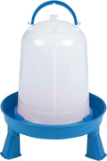 Double-Tuf® Poultry Waterer with Legs | Carrying Handle for Chickens & Birds | Durable Chicken Waterer | 3 Quart