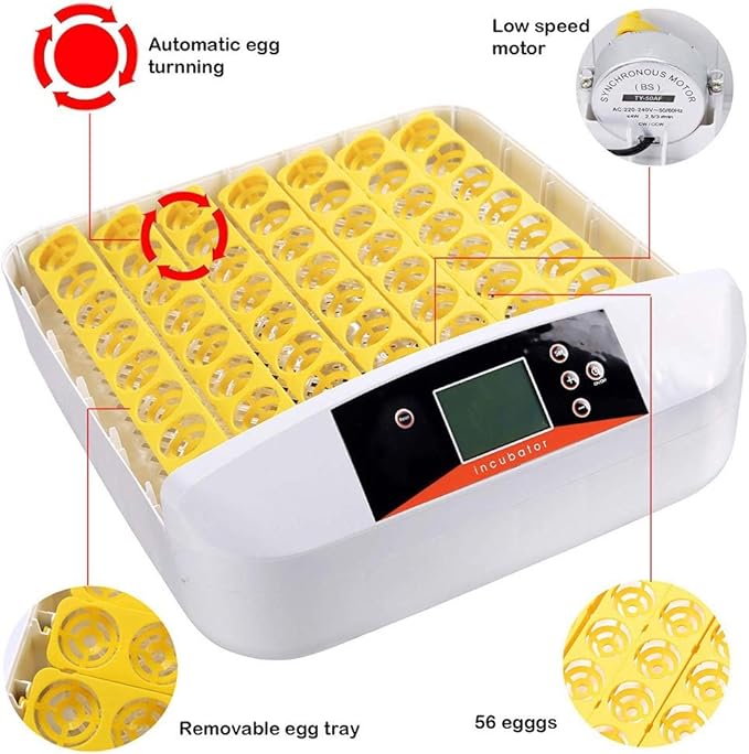 Egg Incubator, 42 Egg Incubators for Hatching Eggs with Automatic Turner Digital Chicken Hatcher Turning Temperature and Humidity Control with Display