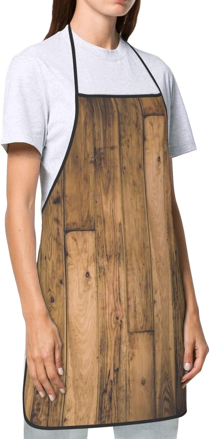 Rustic Barn Wooden Wood Planks Farmhouse Apron, Innovative And Durable Waterproof Effect Make It Very Unisex