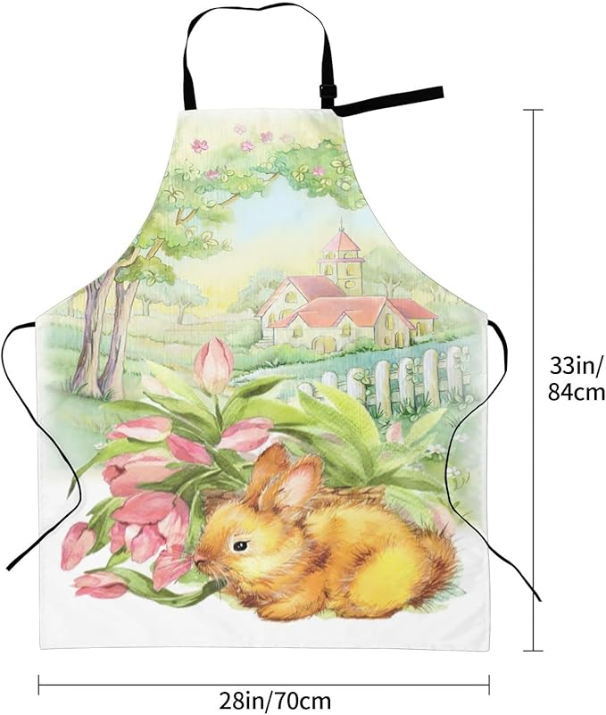 Shark Jumping Home Aprons 2 Pockets 33"×28" for Men Women, Ocean Sea Waterproof Kitchen Cooking Bib