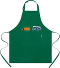 BOHARERS Green Aprons with Pockets - Restaurant Bib Apron for Work Home Kitchen Washable Chef Aprons Costume