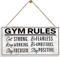 Gym Rules Sign, Gym Room Decor, Work-out Room Decor, Decorative Wood Hanging Wood Plaque, Motivational Gym Decor, Home Gym Decor, Farmhouse Hanging Decor, Rustic Door Sign, Wall Decor Art