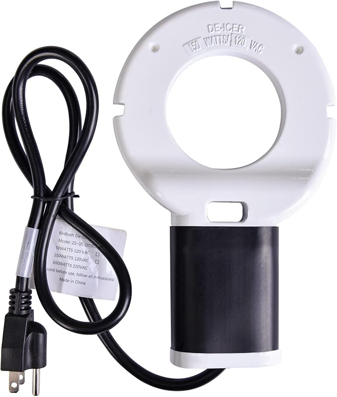 150W Chicken Waterer Heater, Aluminum Utility De-Icer for Farm & Livestock, Non-Conductive and Anti-Rust Heated Chicken Waterer, Bird Bath Heater Livestock Water Heater for Multiple Using