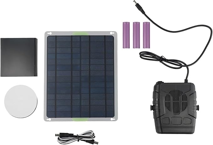 20W Solar Heater For Chicken Coop Monocrystalline Solar Panel Heater With Dual USB Output Battery, Portable Outdoor Heating And Charging Kit For Winter Camping, RV, Hiking, And Pet House Warmth、(20W)