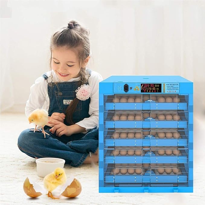 320 Eggs Incubator Automatically Turning Digital Fully Poultry Hatcher Machine Hatching Ducks Goose Pigeon Quail Temperature Humidity Control