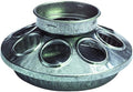 MILLER Little Giant Poultry Feeder Base, 32 oz, Galvanized Steel, Rust Resistant, Weatherproof, Easy-Refill Top, Tabletop Mount