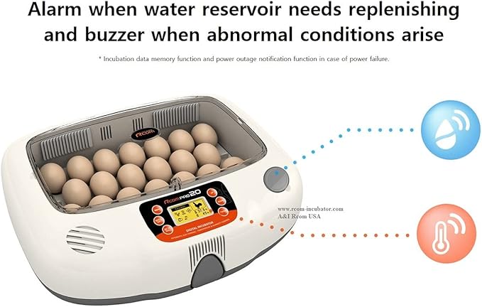 A&I Brooders and Incubators R-Com Pro 20 PX20 Fully Automatic Digital Egg Incubator Warranty You Local USA Distributer