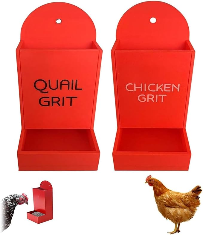 Gravel Feeder - Oyster Shell and Grit Feeder, Versatile Oyster Shell Feeders for Chickens,Hanging Chicken Feeders Trough,Precision Nutrition, Chickens Coop Accessories for Poultry (f)