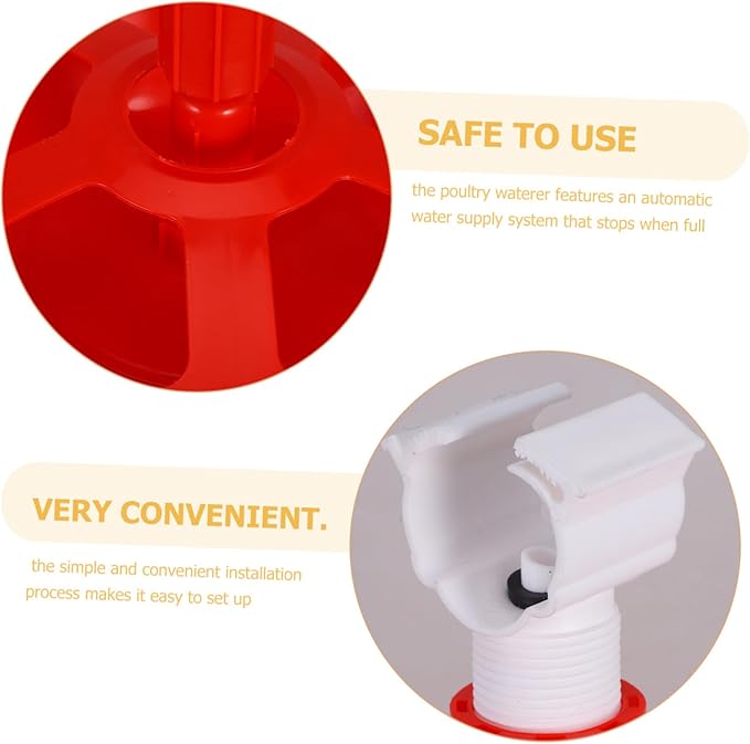Totority Automatic Poultry Waterer with Chick-Friendly Design Efficient Water Use and Consistent Flow for Chickens Ducks Quail Semi-Automatic Water Dispenser for Chicks in Household Coop