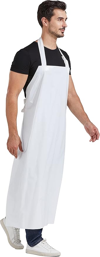 Nanxson TPU Waterproof Apron Lightweight Work Apron with Adjustable Buckle for Pet Bathing,Dishwashing,Butchers,Housework