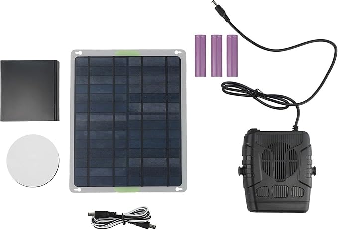20W Solar Panel Heater, Monocrystalline PET Polysilicon, Dual USB Ports, Waterproof DC Head For Outdoor Camping, RVs, Winter Pet Houses(20W)