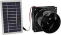 Dpofirs Solar Dual Fan Kit, Solar Powered Exhaust Fan, 10W Solar Panel, 6 Inch High Speed Exhaust Fan, Ventilation Cooling Vent for Chicken Coop, Shed, Greenhouse, Pet House