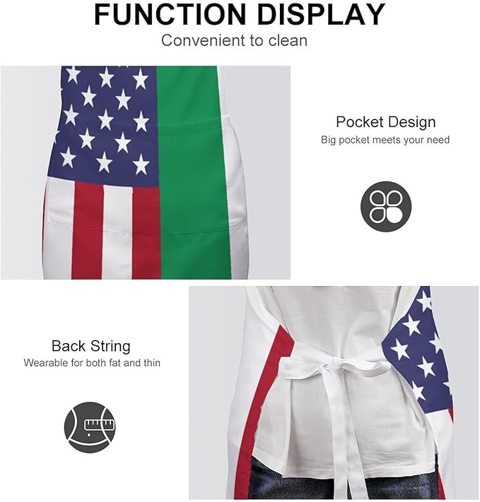 Chef Bib Apron for Restaurant, Anti-Stain with Pocket Adjustable, Cooking Dishwashing Lab Use