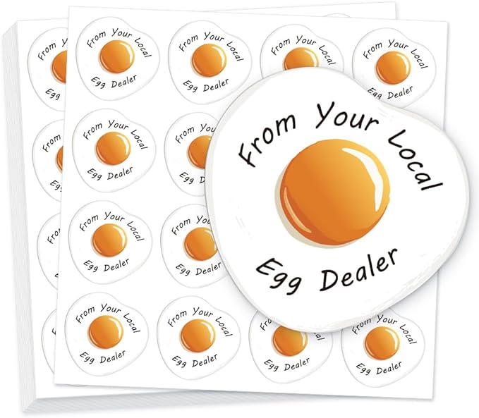 320 Pcs Funny Egg Carton Labels, 2 Inch Round from You Local Egg Dealer Farm Fresh Egg Sticker Irregular PET Adhesive Egg Packaging Sticker for Box Container Carton Farm Supplies